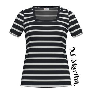 XL black white striped Lulroe Martha